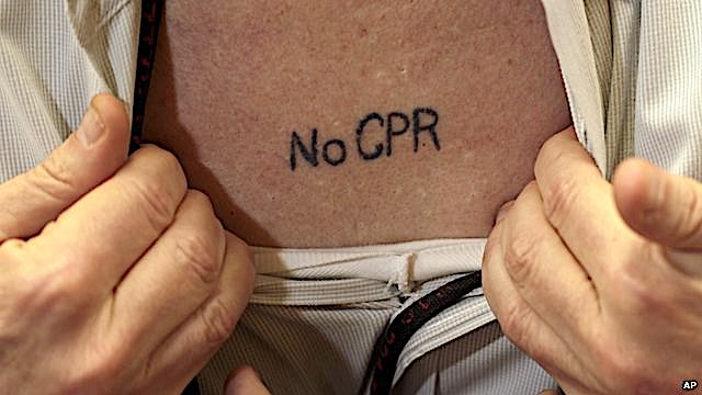 No CPR tattoo